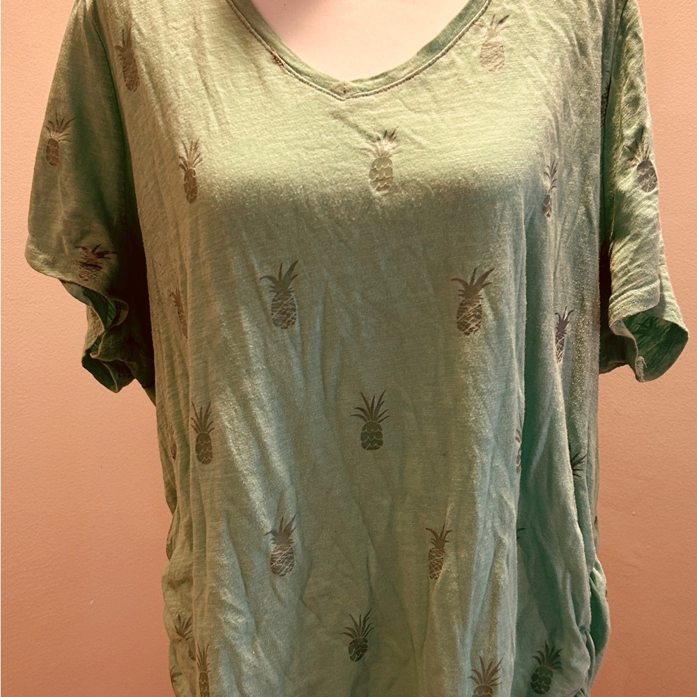 Plus Size V Neck Top